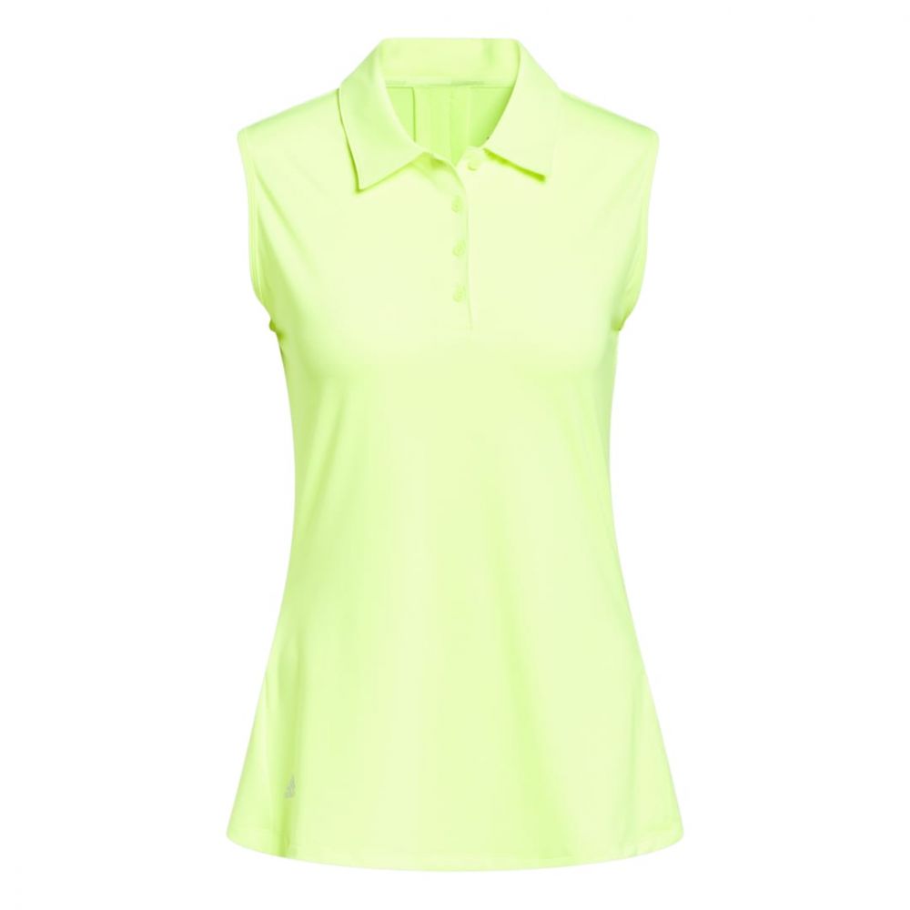 Adidas Women\'s Ultimate365 Solid Sleeveless Polo 2023 - Lucid Lemon