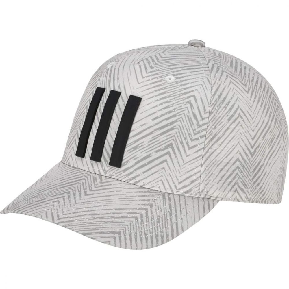 Adidas Men's Tour 3 Stripe Print Hat 2024 - Silver Pebble