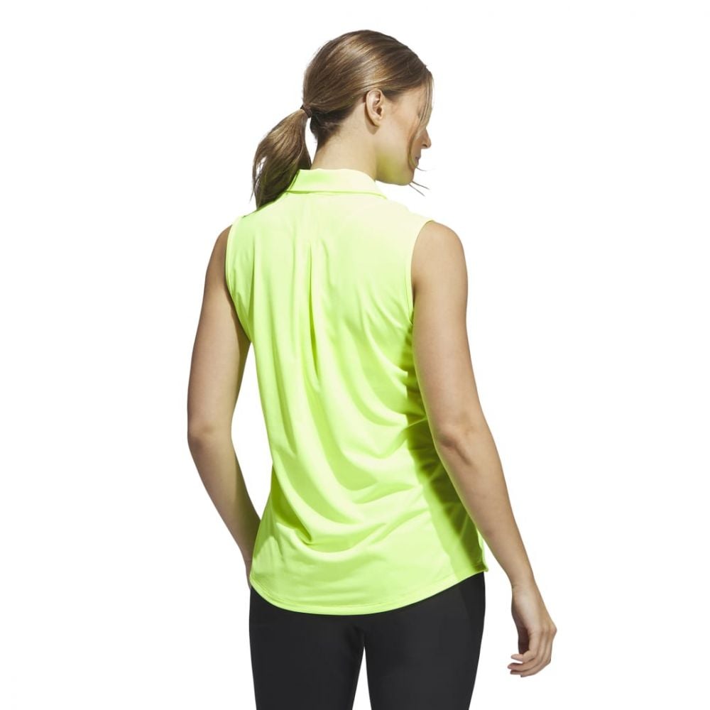 Adidas Women's Ultimate365 Solid Sleeveless Polo 2023 - Lucid Lemon