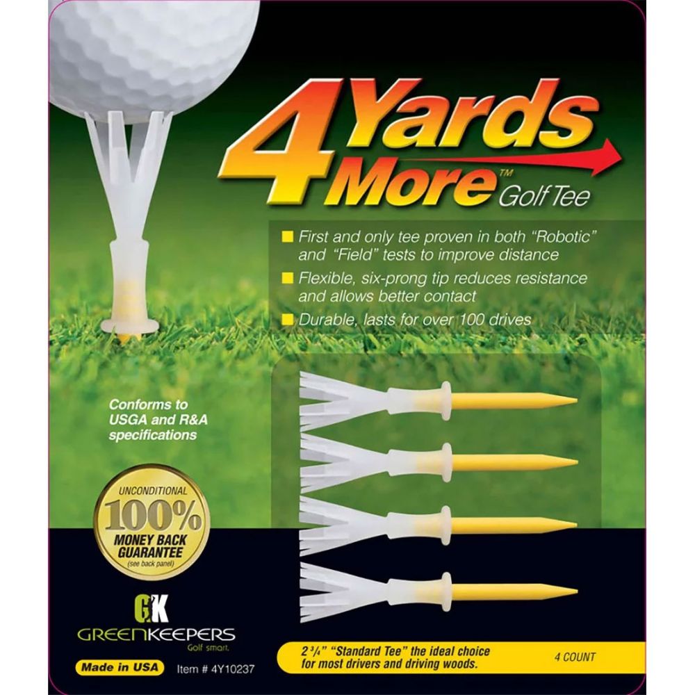 Green Keepers 4 Yards More 2 3/4 Golf Tees