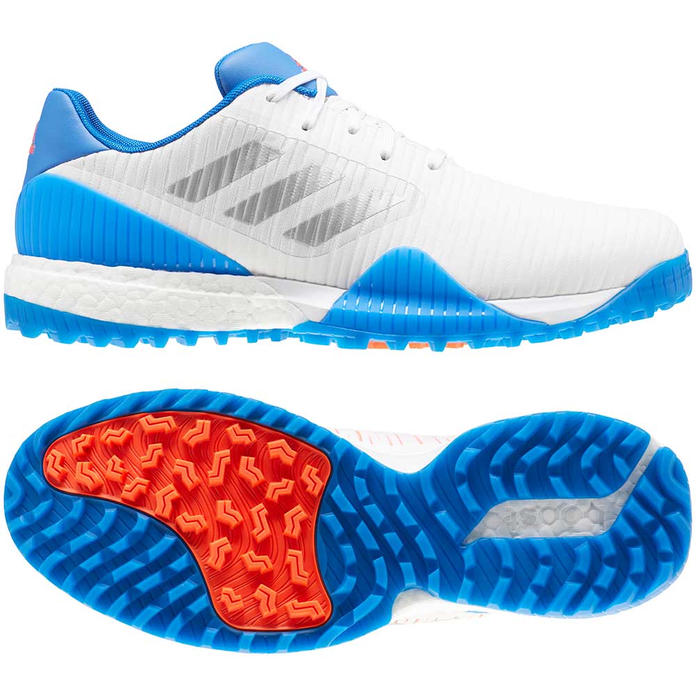 blue golf shoes