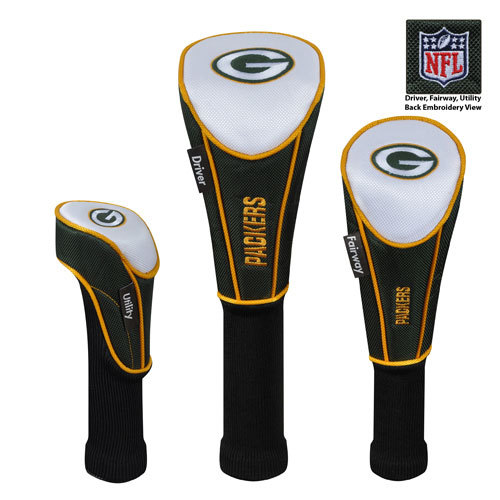 McArthur Sports NFL Green Bay Packers Set of 3 Headcovers (Driver, Fairway, Utility)