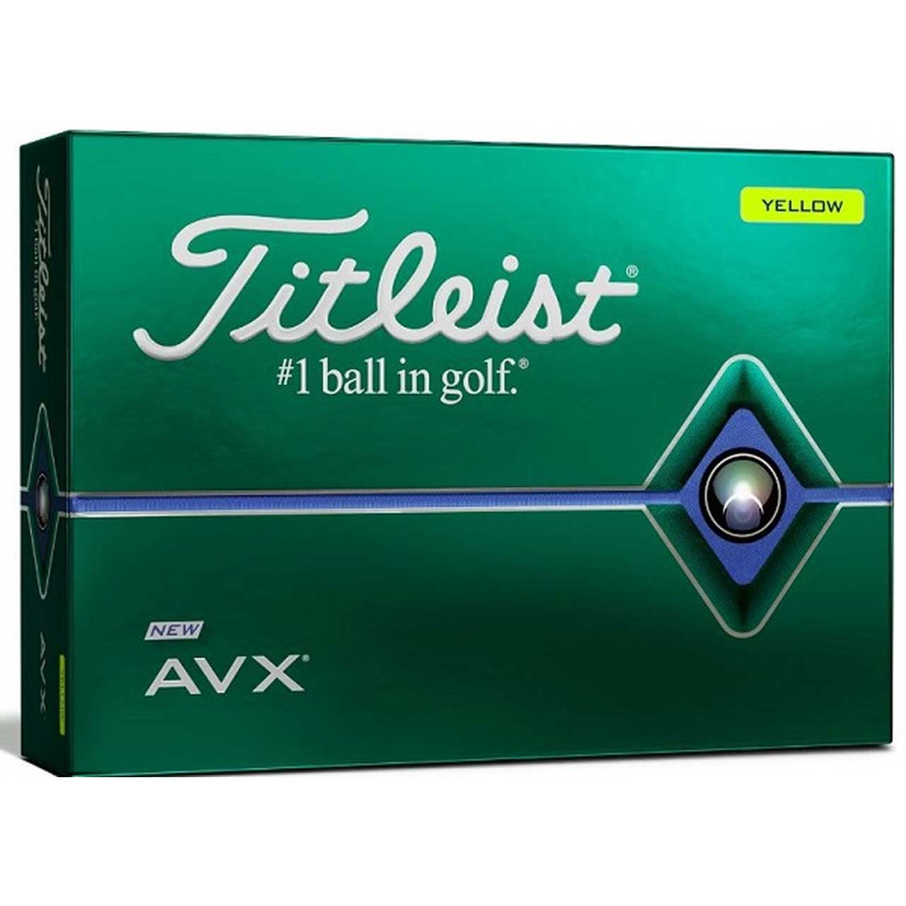 Personalized Titleist AVX Yellow Golf Balls