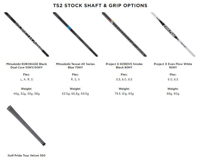 Titleist TS2 Hybrid Stock Options